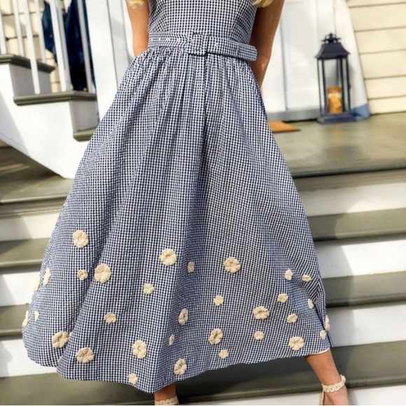 Eddy Katherine Gingham Midi Dress, XS - Picture 3 of 5